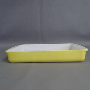 Vintage Pyrex 232 Yellow Speckled Casserole Baking Dish 2 qt